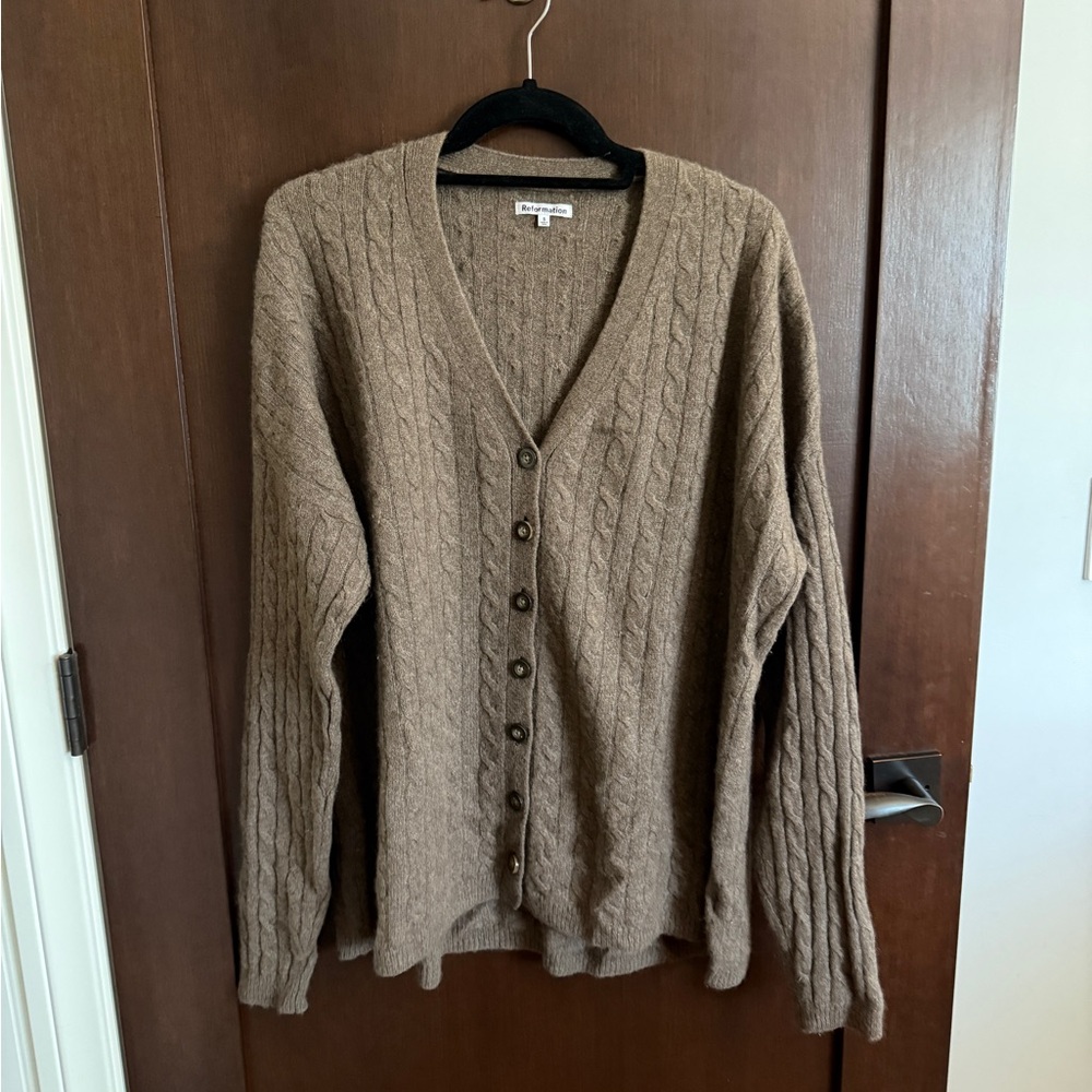 Reformation Cable Knit Cardigan
